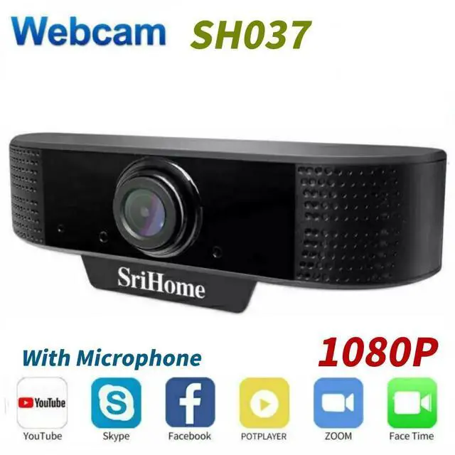 Alt view image 5 of 5 - Sricam SH037 USB Webcam 1080P Full HD Web Camera With Microphone For PC Laptop