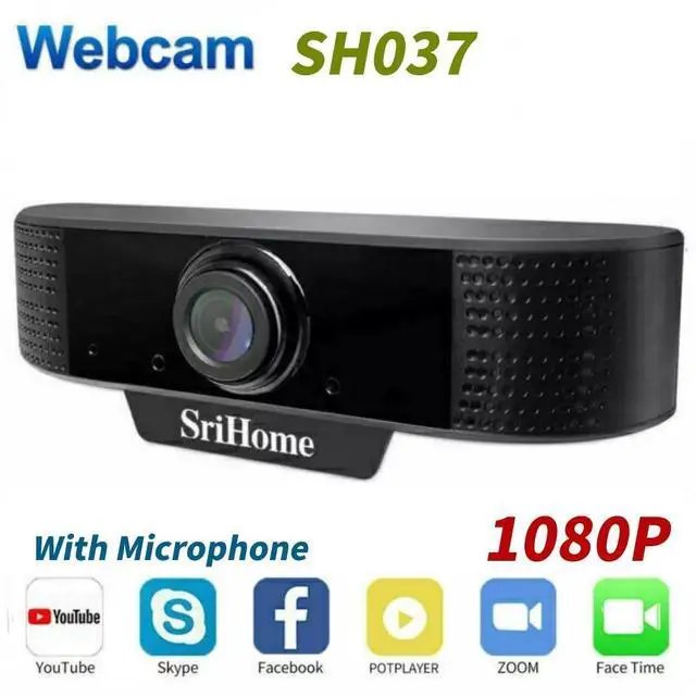 Main image of Sricam SH037 1080P HD USB Full Webcam plug & play With Microphone For PC Laptop