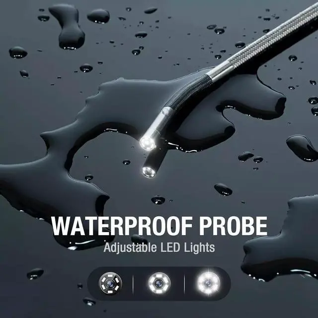 Alt view image 5 of 7 - TESLONG TD500 5'' LCD Endoscope Borescope 3mm Lens/1.55M Tube Inspection Camera