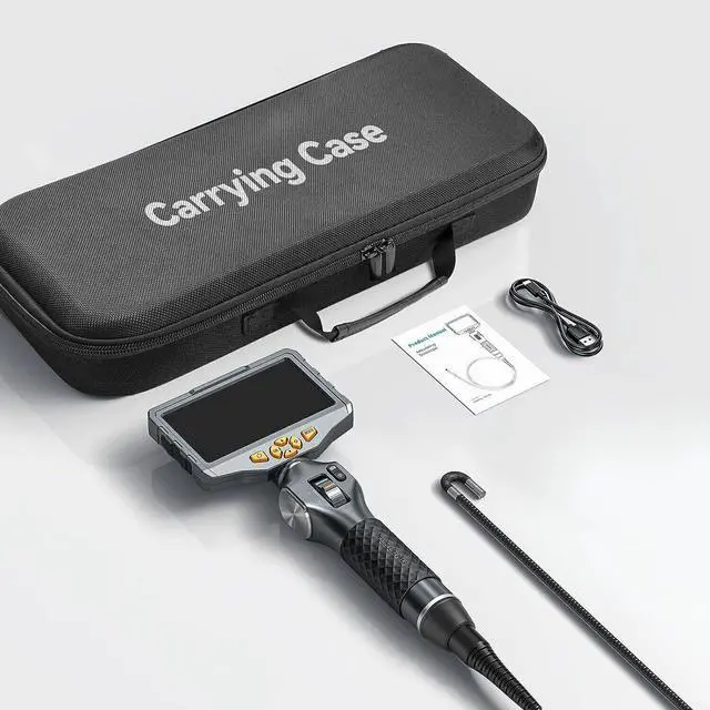 Alt view image 2 of 7 - Teslong TD500 5" 3MM Handheld Endoscope Borescope Inspection Camera with Articulation