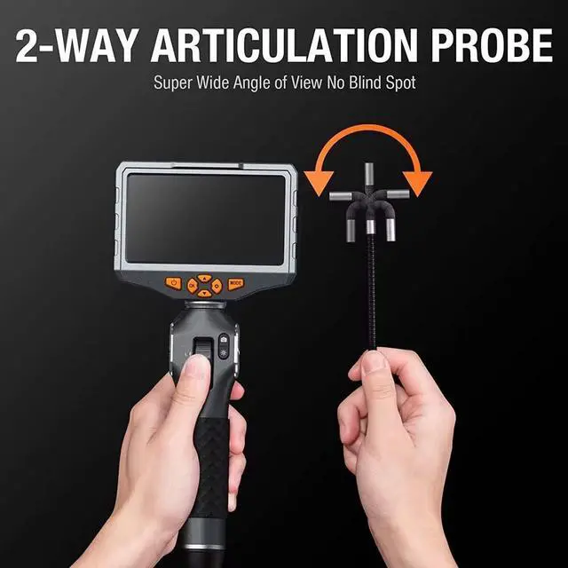 Alt view image 3 of 7 - Teslong Automotive Inspection Camera 8.5MM Borescope Articulating Endoscope 32GB