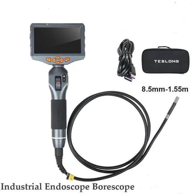 Main image of TESLONG Borescope Two-Way Articulating Industrial Endoscope Camera with Lights