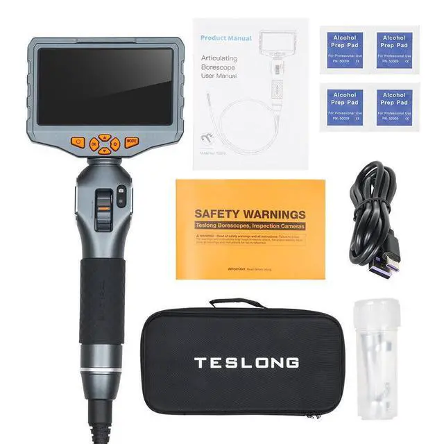 Alt view image 3 of 7 - TESLONG TD500 8.5mm Borescope Inspection Camera Two-Way Articulating Endoscope