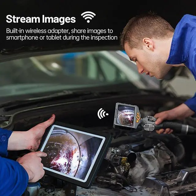 Alt view image 4 of 7 - Teslong TD500 Automotive Inspection Camera 8.5MM Borescope Endoscope 1.55m WiFi