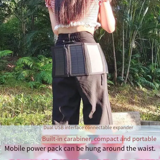 Alt view image 3 of 7 - Solar charging panel emergency charging equipment outdoor emergency power supply for long-distance tourism and camping power generation Solar charging panel 60W