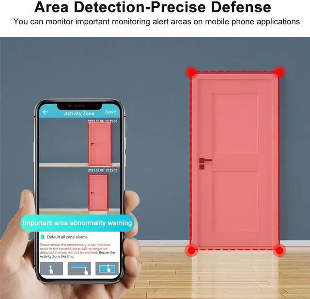 Alt view image 6 of 7 - Security Cameras Wireless Outdoor De Seguridad Para Casa Home Indoor With Monitor Wifi System Auto Tracking Zoom Night Vision Blink Mini Simply Safe Two Lens Dual Screen Mobile Remote Monitoring