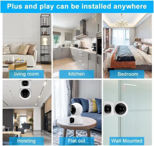 Alt view image 7 of 7 - Security Cameras Wireless Outdoor De Seguridad Para Casa Home Indoor With Monitor Wifi System Auto Tracking Zoom Night Vision Blink Mini Simply Safe Two Lens Dual Screen Mobile Remote Monitoring