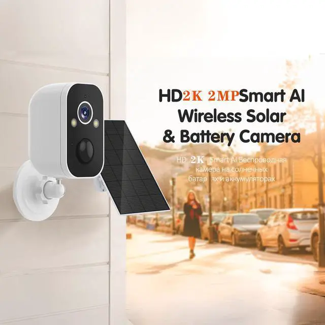 Alt view image 5 of 7 - Security Cameras Wireless Outdoor Solar Powered Wifi System Waterproof With Night Vision Zoom Doorbell Blink 4K 5G 1: Host without solar power.