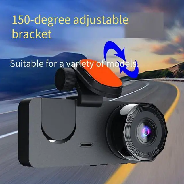 Alt view image 2 of 5 - dash camera for cars front and rear inside 3 channel Backup Camera small smart car play Reverse Assist Parking Monitor Free 32gb Card semi pickup trucks Rechargeable rearview mirror