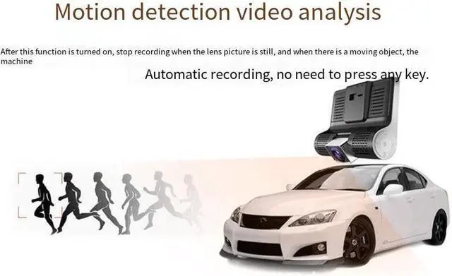 Alt view image 6 of 7 - Rechargeable Dash Cam 3 Channel Front And Rear Camera For Cars Reverse Assist Mirror Parking Monitor Super Night Vision