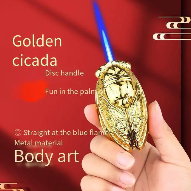 Alt view image 3 of 7 - Yellow Cool Windproof Butane Torch Refillable Cigar Lighters for Candle Kitchen Birthday Gift for Mom Men Wife