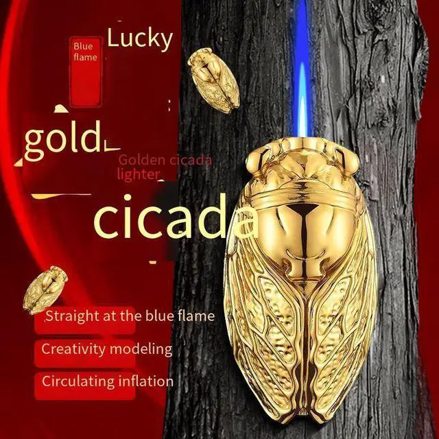 Alt view image 6 of 7 - Yellow Cool Windproof Butane Torch Refillable Cigar Lighters for Candle Kitchen Birthday Gift for Mom Men Wife
