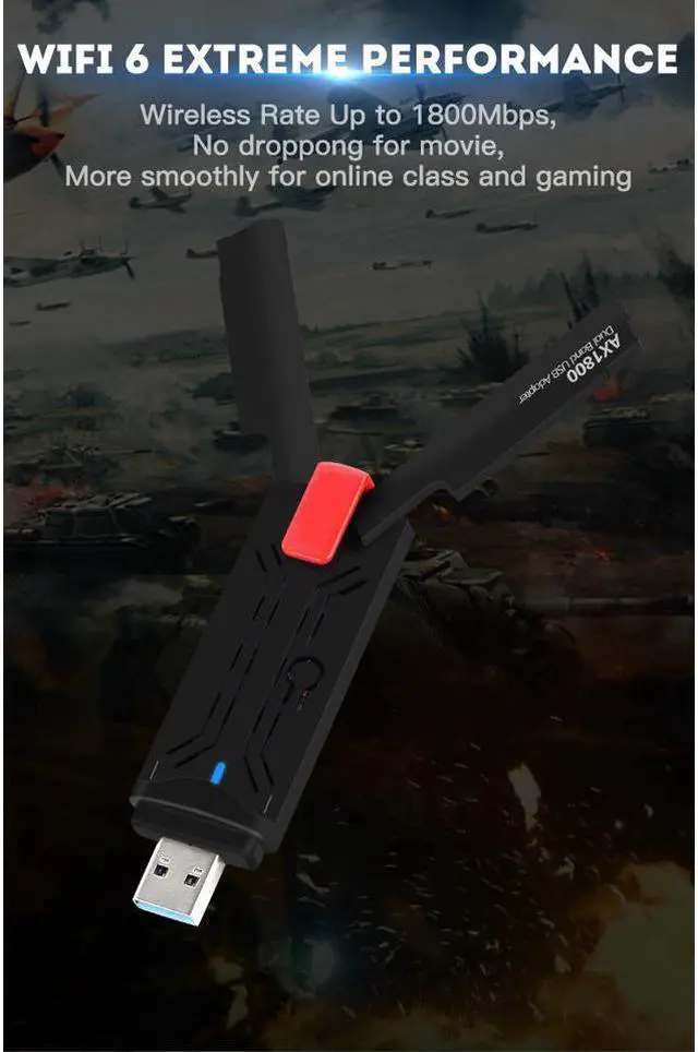 Alt view image 6 of 7 - FU-AX1800P WiFi 6 USB Network wifi Adapter USB 3.0 wifi Card 2.4/5GHz 802.11ax 1800Mbps wifi WLAN Adapter Dual Band USB wifi 6 Card Wireless Adapter for Desktop PC Windows 7/10/11