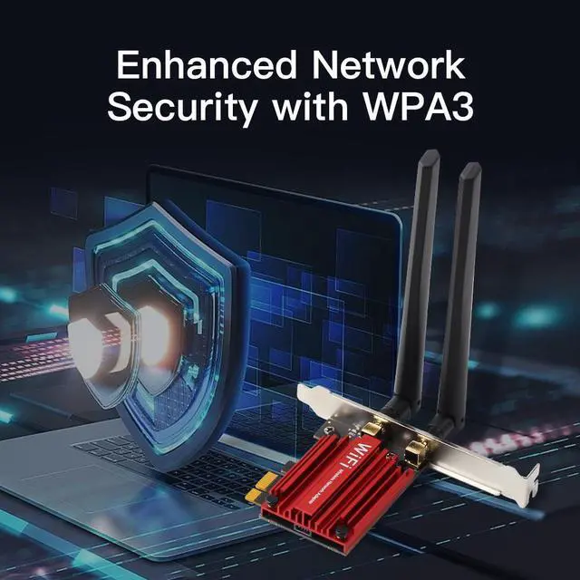 Alt view image 4 of 7 - DERAPID AX3000 PCIe WiFi Card WiFi 6 Network Card with Bluetooth 5.2, Dual Band 2.4G/5G Wireless Adapter 802.11ax, MU-MIMO, OFDMA, WPA3, Compatible with Windows 10/11