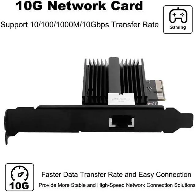 Alt view image 3 of 7 - DERAPID 10G Base-T PCI-e Network Card AQC113 Controller 10Gb Ethernet Adapter PCI-E X4 X8 X16 to RJ45 Port NIC Card for Gaming Offfice,Compatible with Windows10/11/Windows Server/Linux