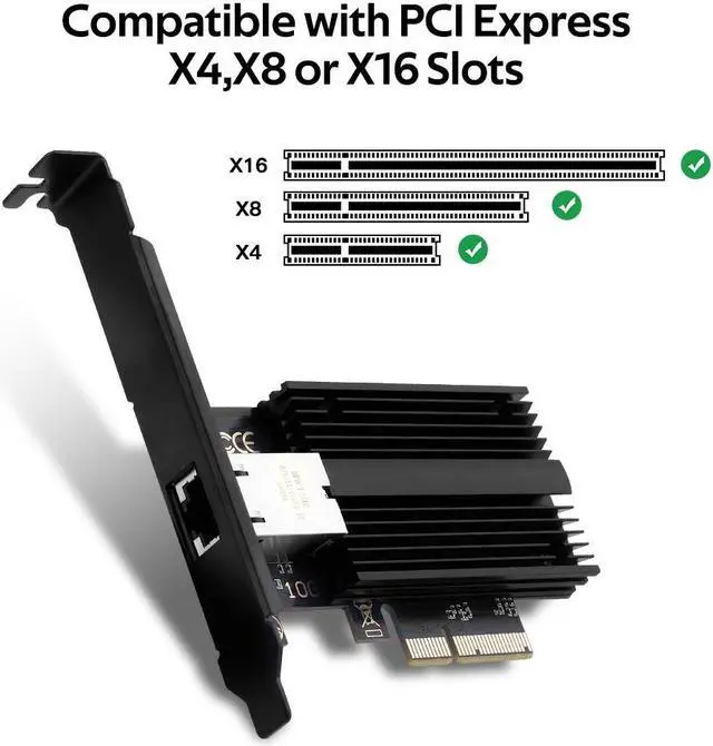 DERAPID 10G Base-T PCI-e Network Card AQC113 Controller 10Gb