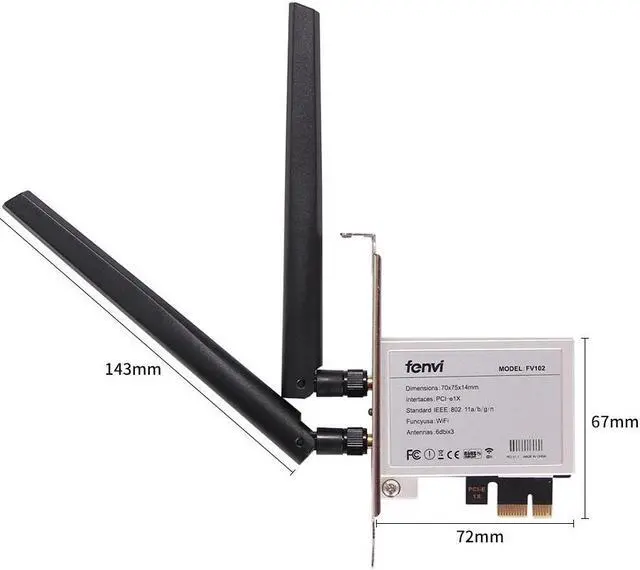 Alt view image 3 of 6 - DERAPID FV-102 NGFF M.2 2230 Key A+E to Desktop PCI-E Wireless Adapter Converter for M.2 wifi Bluetooth Adapter Comptible with wifi 6E AX210 wifi 6 AX200 9260 8265 MT7921K PCI-e X1 X4 X8 X16 wifi Card