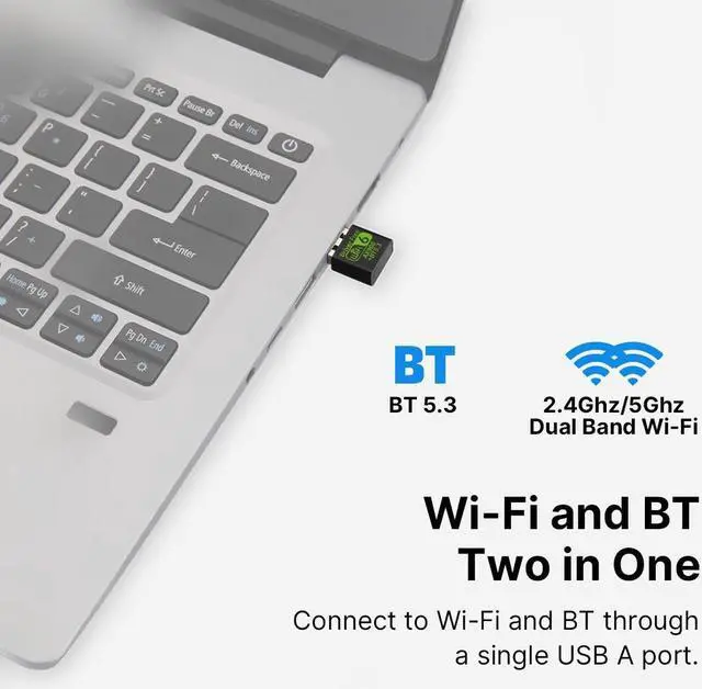 Alt view image 7 of 7 - DERAPID AX900 USB WiFi 6 Adapter with Bluetooth 5.3 | Dual-Band 2.4/5GHz up to 900Mbps | IEEE 802.11ax | Compatible with Windows 11/10 | for Laptop & Desktop PC