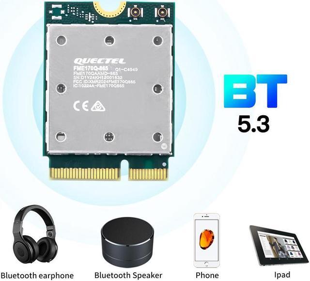Alt view image 4 of 7 - DERAPID QCNCM865 Wi-Fi 7 Wifi Card NGFF M.2 Key E Tri Band 6GHz 5GHz 2.4GHz Wireless Bluetooth Adapter with I-PEX 4 Internal Wifi Antenna for PC Only Support Windows 11