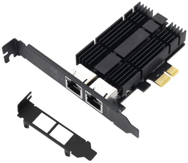 Alt view image 7 of 7 - DERAPID 2.5Gbps PCIe Network Card Dual RJ45 Port Adapter with Intel I226 Chipset for Desktop Gaming Office 2500/1000/100Mbps PCI Express Gigabit Ethernet NIC Card RJ45 LAN Port Controller