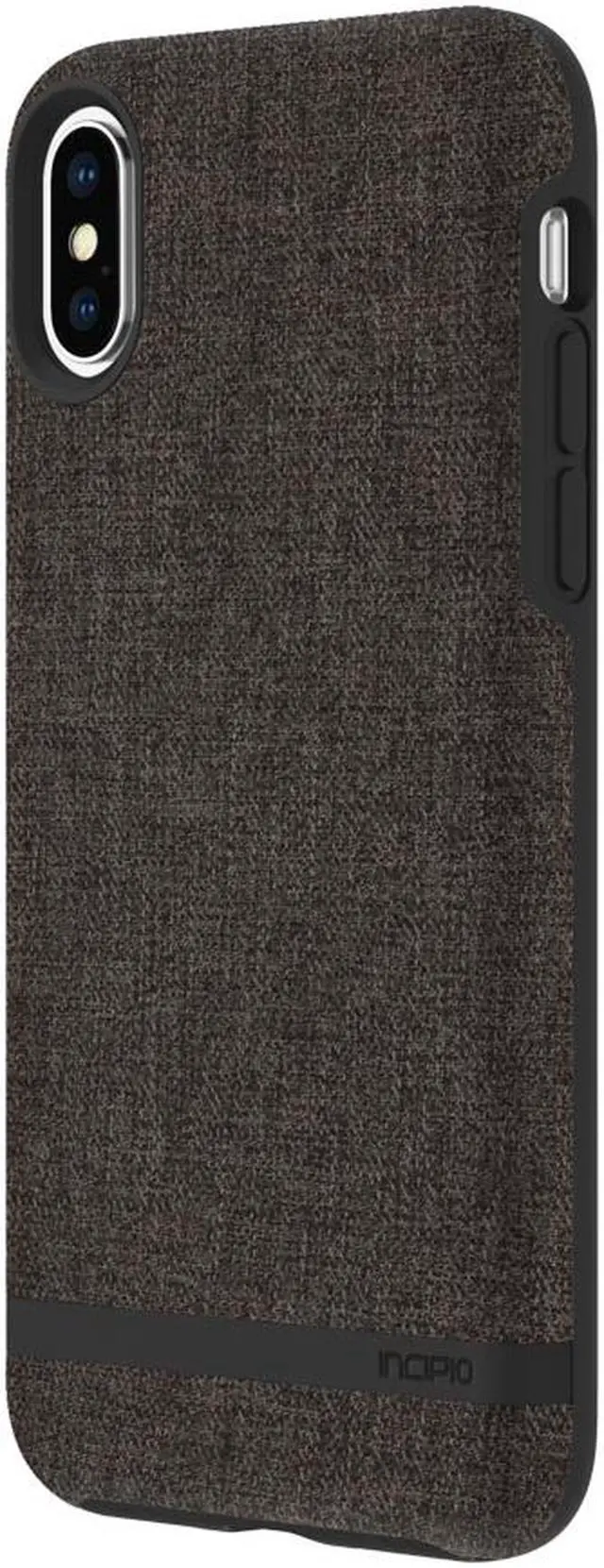 Alt view image 6 of 10 - Incipio Carnaby Stylish Slim Protective Case for iPhone XS (5.8") & iPhone X with Soft Premium Fabric and Anti-Slip Grip - Gray