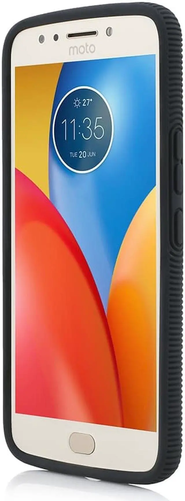 Alt view image 9 of 12 - Incipio Octane Motorola Moto E4 Plus Case with Textured Bumper and Hard Shell Back for Motorola Moto E4 Plus - Black