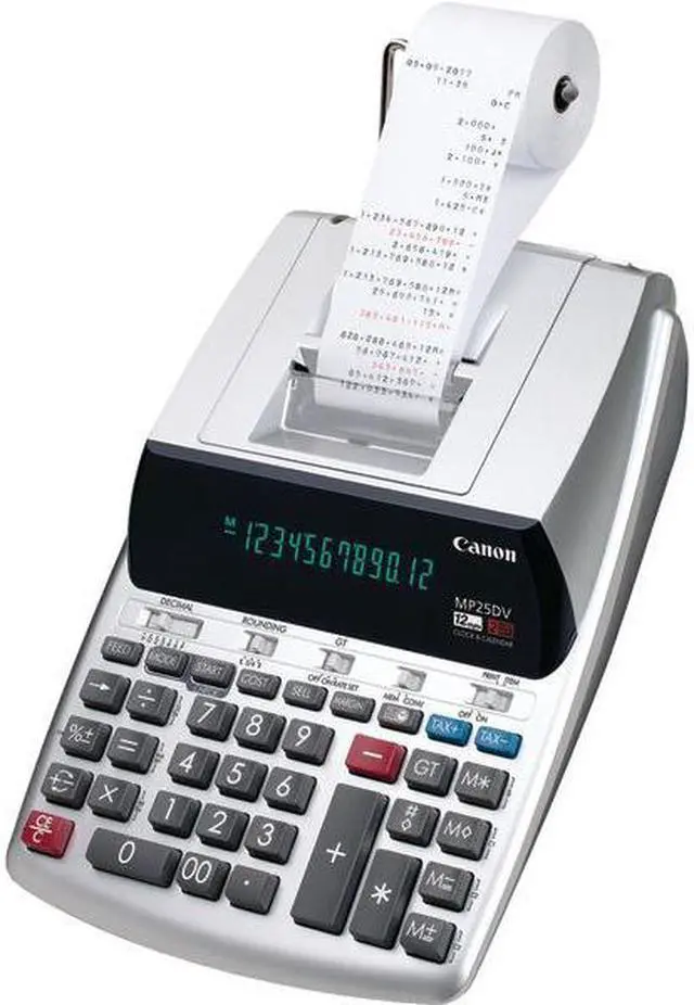 Alt view image 4 of 20 - Canon 12-Digit Calculator/Calendar MP25DV-3 Silver MP25DV3