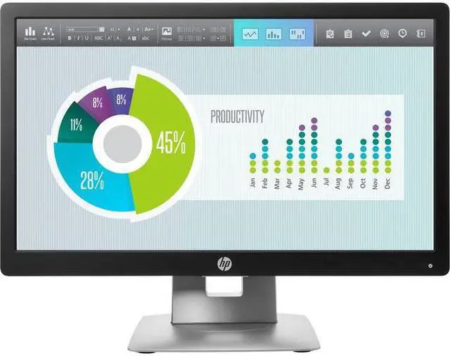 Alt view image 11 of 12 - HP EliteDisplay E202 20" HD+ 1600 x 900 HDMI DisplayPort VGA USB 2.0 Hub Anti-Glare LED Backlit IPS Monitor