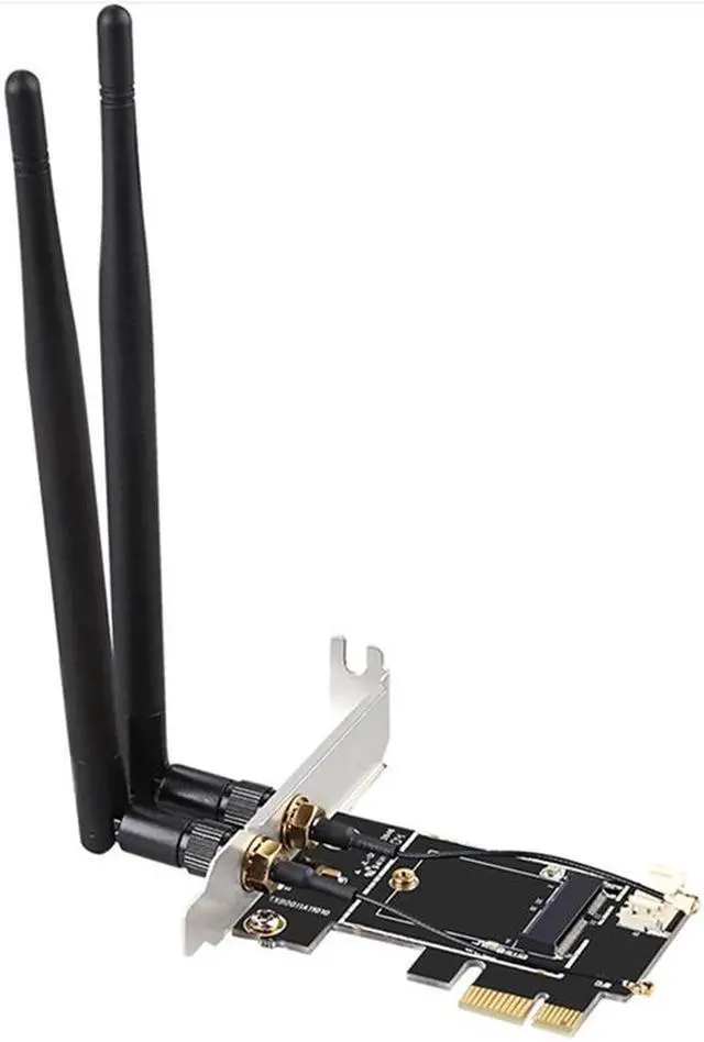 Alt view image 4 of 6 - Lejiahong Desktop Wireless WiFi Bluetooth Network Card Adapter PCIe to M.2 Expansion Card Wifi Adapter M.2 NGFF