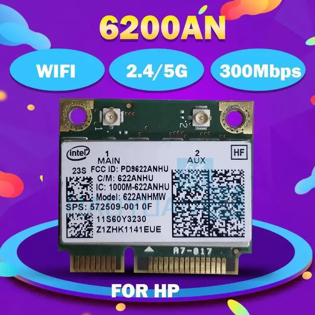 Main image of Lejiahong Wireless Network Card For Intel 622ANHMW 6200 wireless card 300M 802.11a/g/n SPS :572509-001 For HP