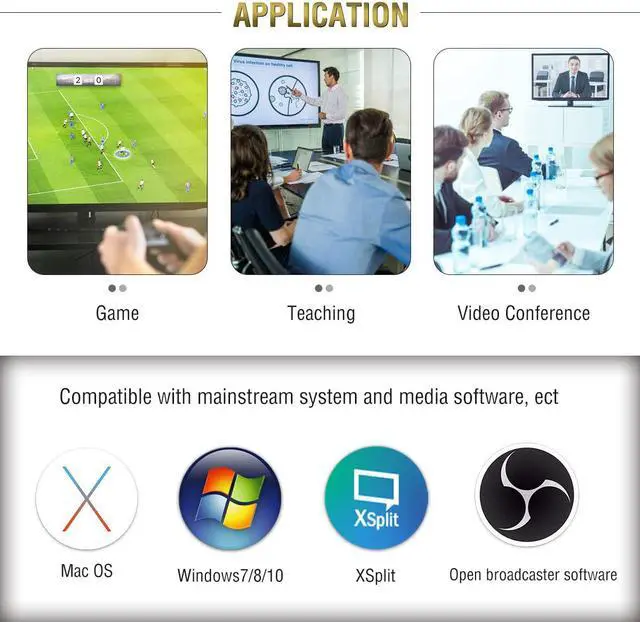 Alt view image 5 of 7 - Game Capture Card, High Definition 1080p Reliable Portable Video Converter for Game Streaming Live Broadcasts Video Recording
