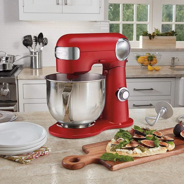 Alt view image 6 of 6 - Cuisinart SM-50RC Precision Master 5.5 Qt (5.2l) Stand Mixer, Red