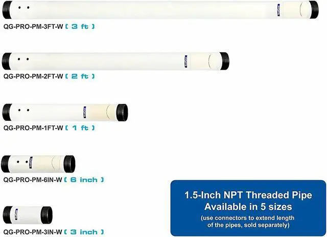 Alt view image 3 of 9 - QualGear® QG-PRO-PM-2FT-W Pro-AV 1.5