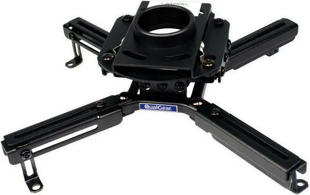 Alt view image 7 of 17 - QualGear® Pro-AV QG-KIT-VA-3IN-B Projector Mounting Kit - Projector Mount, Vaulted Ceiling Adapter, and a 3 inch 1.5-Inch NPT Threaded Pipe in Black