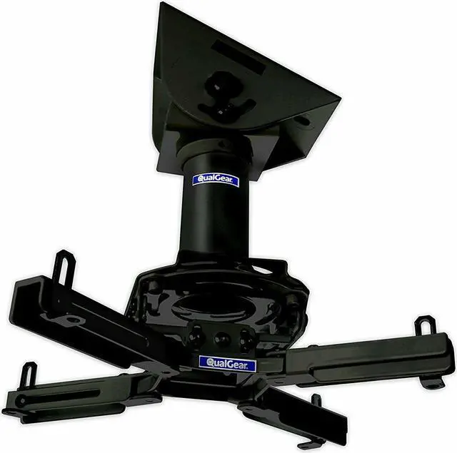 Main image of QualGear® Pro-AV QG-KIT-VA-3IN-B Projector Mounting Kit - Projector Mount, Vaulted Ceiling Adapter, and a 3 inch 1.5-Inch NPT Threaded Pipe in Black