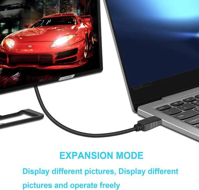 Alt view image 4 of 5 - DisplayPort to VGA Cable 6FT, DP to VGA Cable [24K Gold Plated] Standard DP Male to VGA Male Cable Compatible with Lenovo, Dell, HP and Other Brand, 2M/Black