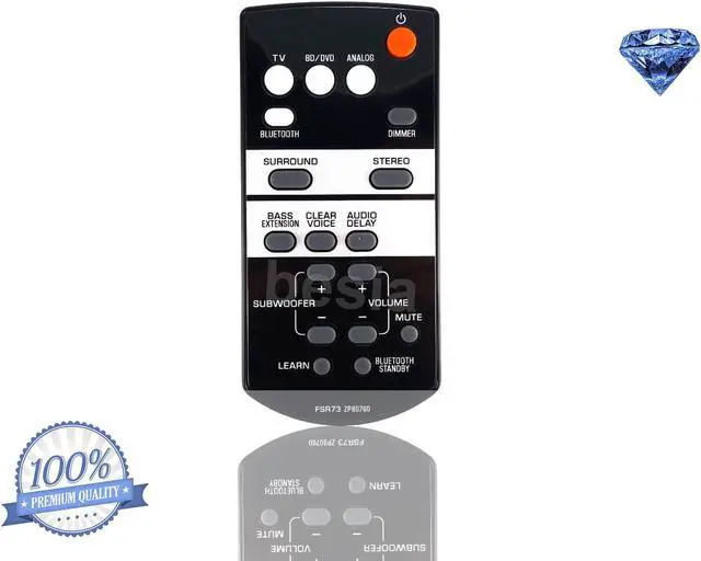 Main image of Replace Remote FSR73 ZP80760 For Yamaha Sound Bar System ATS1050, SRT700, YAS105
