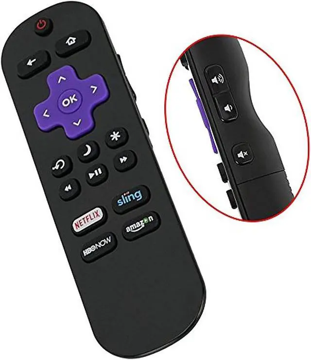 Alt view image 2 of 2 - New Remote EN3B32 Repacement for Sharp Roku TV LC-50LBU711U LC-75LBU711U