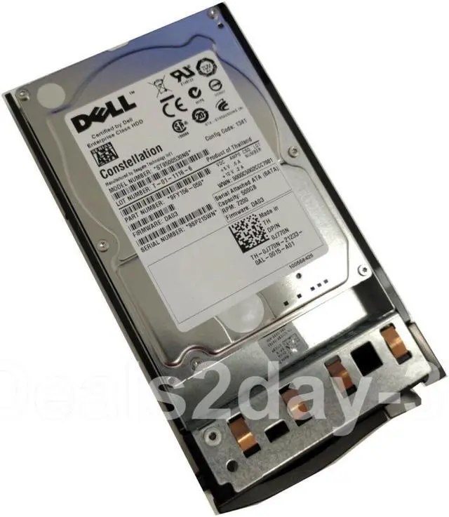 Main image of Dell 0J770N J770N 500GB 7.2K 3G 32MB 2.5" SATA Hard Drive ST9500530NS W/ Tray
