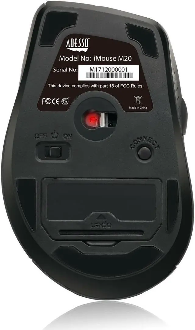 Alt view image 3 of 9 - Adesso iMouse M20R Wireless Optical Mouse - Red
