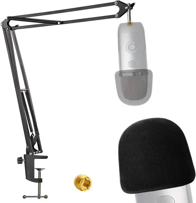 Alt view image 6 of 6 - Hot sale Blue Yeti X Mic Stand with Pop Filter - Microphone Boom Arm Stand with Flocked Foam Windscreen for Blue Yeti X Microphone