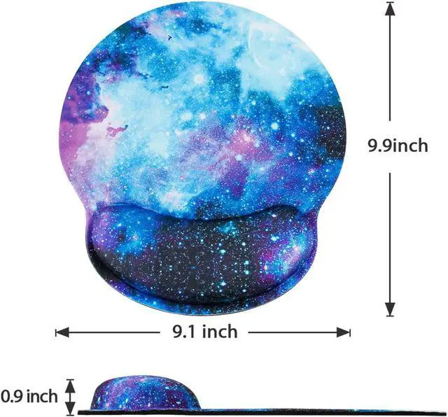 Alt view image 6 of 7 - Mouse Pad with Wrist Rest Support Gel Cute Mouse Pads Non Slip Rubber Base Mousepad Ergonomic Mouse Wrist Rest Pad for Laptop Computer Home Office Working Gaming Pain Relief Nebula Galaxy