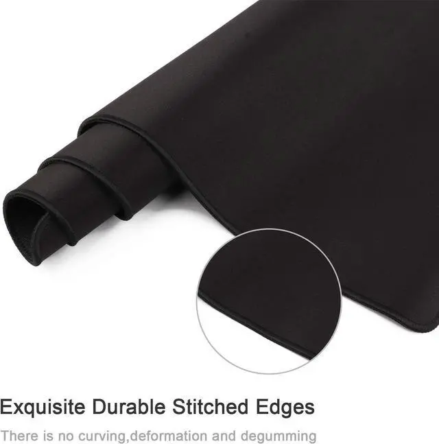Alt view image 6 of 7 - Gaming Mouse Mat/Mouse Pad 23.6x11.8x0.12Inch | XXL Mouse pad | Table mat/Large Size | Improved Precision and Speed | Rubber Base for Stable Grip on Smooth Surfaces Non-Slip (60x30Black004)