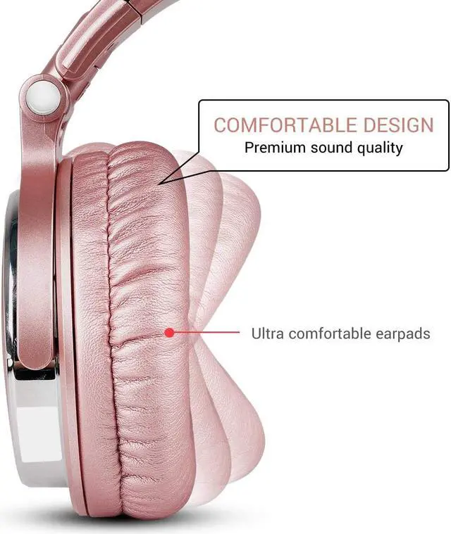 Alt view image 3 of 7 - OneOdio Pro-10 Over Ear Wired Headphones for School Studio Monitor & Mixing DJ Stereo Headsets with 50mm Neodymium Drivers, 3.5mm/6.35mm Jack for AMP Computer Recording Phone Piano Guitar Laptop