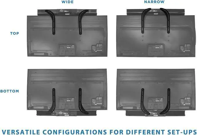 Main image of Mount-It! Soundbar TV Mount, Universal Sound Bar Bracket for TVs 32 to 70 Inches, Compatible with Samsung, Sony, Vizio, LG, and More, Fits Above or Below TV, Heavy-Duty Steel, 33 Lbs Capacity, Black