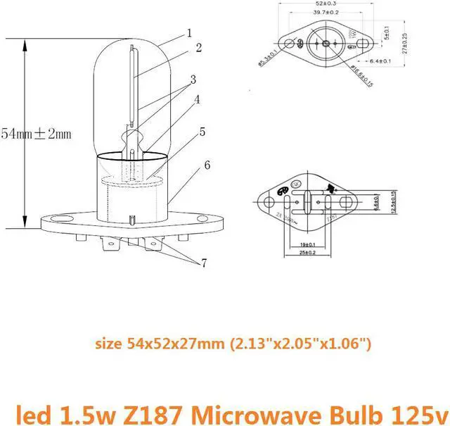 Alt view image 4 of 5 - Led Microwave Bulb 1.5w Z187 125v Filament Light 20w Equivalent Incandescent Lamps For Galanz Refrigerator Microwave Oven 
Electrical Range Hood Indicator Light 2PCS