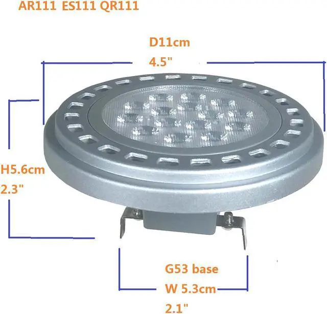 Alt view image 3 of 4 - Led AR111 Reflector Bulb G53 Spot Light 15W 30°Beam View Angle Warm White 3000k SMD 15LEDs AC DC 12V Spotlight Track Light 1200Lm Replacement Incandescent Halogen Bulb 120w