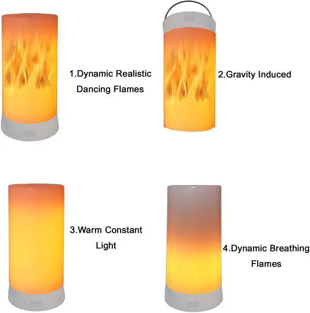 Alt view image 3 of 5 - Led Flame Effect Lantern Light Usb Rechargeable Flameless Candle 4 Modes Remoted Flickering Flame Effect Mood Light Flameless For Holdiday Halloween Christmas Party Bar Decor Birthday Gift