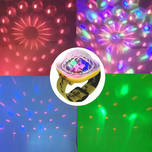 Alt view image 3 of 3 - 2 Pack Bracelet Led Disco Lights 5 Modes Strobe Atmosphere Light In Car Home Room Decor Birthday Dance Wedding Club Pub Xmas Party Lights Kids Valentines Day Gifts With Wristbands & Suction