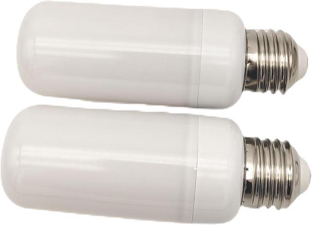 Alt view image 5 of 5 - Led Flame Effect Light Bulb 3w Flickering Fire Light Bulbs With Upside Down Effect Yellow Flame Bulb E26/e27 Vintage Atmosphere For Christmas Holiday Party Restaurant Outdoor Home Decor 2 Pack